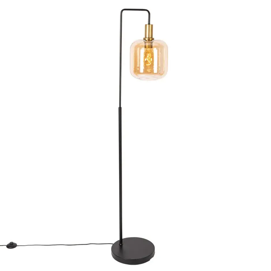 Vloerlamp Zuzanna E27 - amber - 150x35,5x21 cm