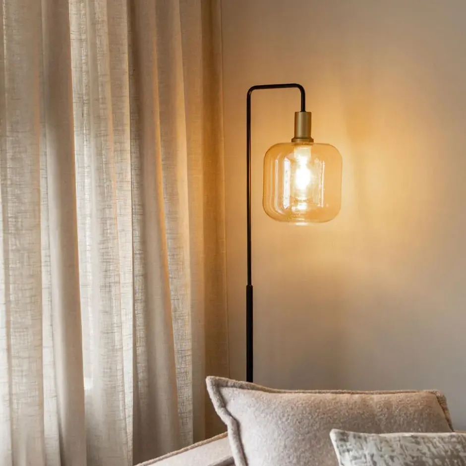 Vloerlamp Zuzanna E27 - amber - 150x35,5x21 cm
