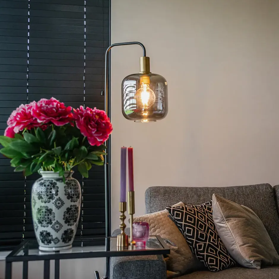 Vloerlamp Zuzanna E27 - smoke - 150x35,5x21 cm