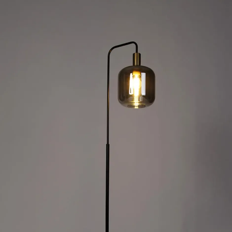 Vloerlamp Zuzanna E27 - smoke - 150x35,5x21 cm
