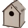 Vogelhuisje - 2-in-1 - houten nestkastje - 14 x 19 cm