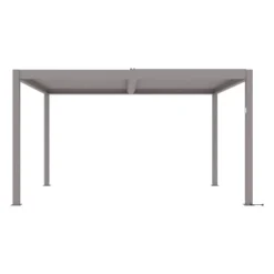 Vrijstaande pergola AMADORA - 395 cmx305 cmx220 cm - Taupe Metaal