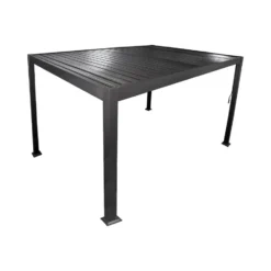 Vrijstaande pergola AMALFI - 300 cmx300 cmx220 cm - Antracietgrijs Metaal