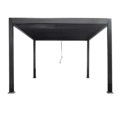 Vrijstaande pergola AMALFI - 300 cmx300 cmx220 cm - Antracietgrijs Metaal