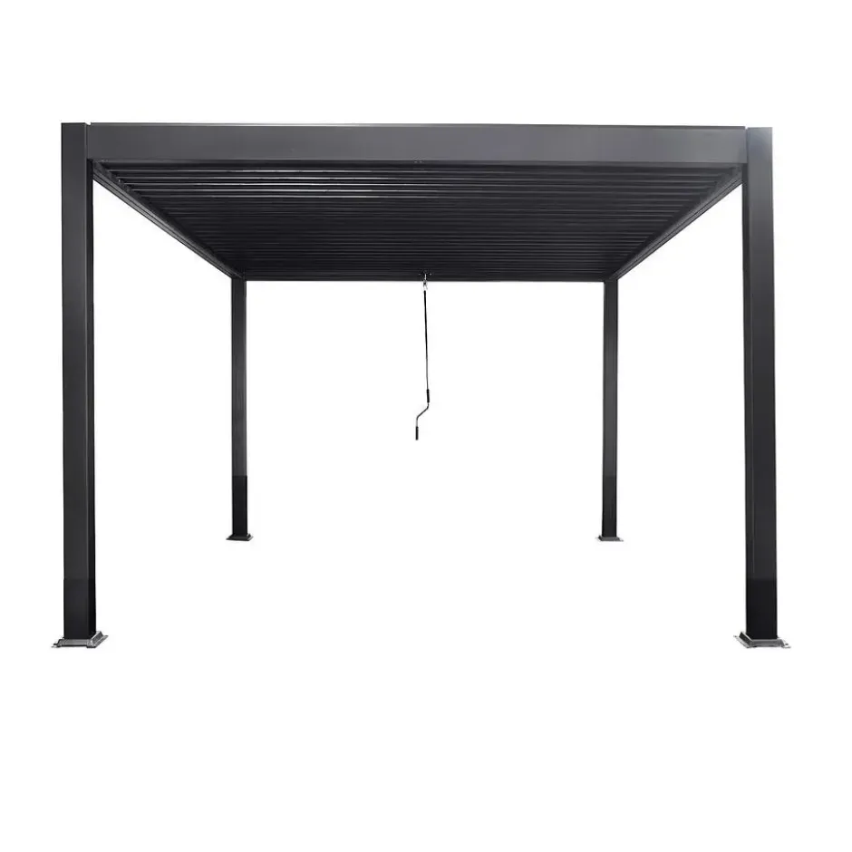 Vrijstaande pergola AMALFI - 300 cmx300 cmx220 cm - Antracietgrijs Metaal
