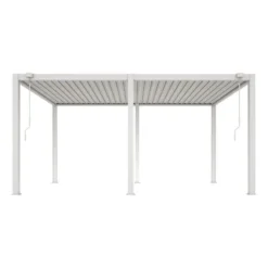 Vrijstaande pergola AMALFI - 500 cmx300 cmx250 cm - Wit Metaal