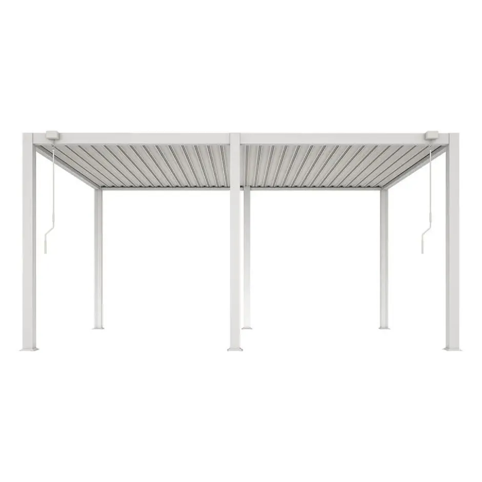 Vrijstaande pergola AMALFI - 500 cmx300 cmx250 cm - Wit Metaal