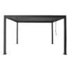Vrijstaande pergola AMALFI - 400 cmx300 cmx250 cm - Antracietgrijs Metaal