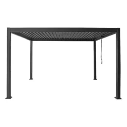 Vrijstaande pergola AMALFI - 400 cmx300 cmx250 cm - Antracietgrijs Metaal