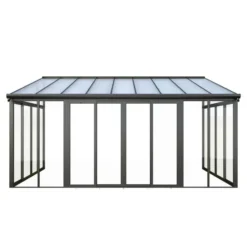 Vrijstaande pergola MATHILDA - 546 cmx277 cmx224 cm - Antracietgrijs Kunststof