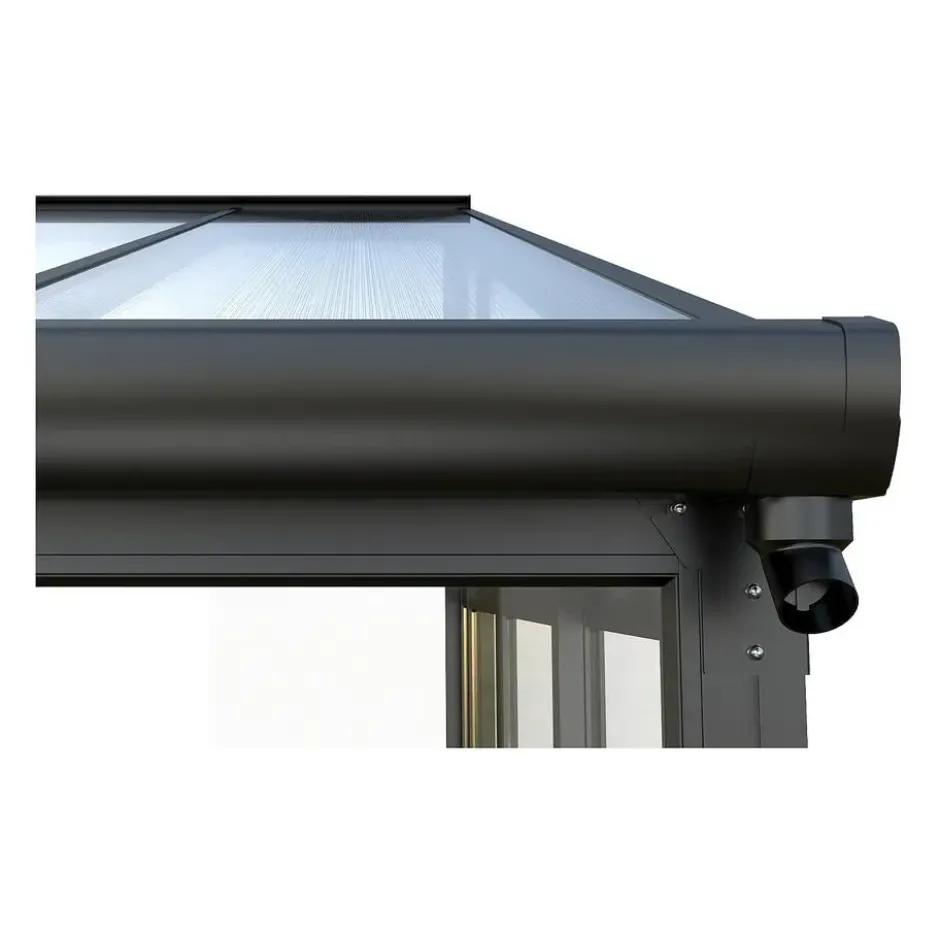 Vrijstaande pergola MATHILDA - 546 cmx277 cmx224 cm - Antracietgrijs Kunststof