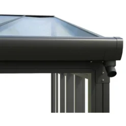 Vrijstaande pergola MATHILDA - 546 cmx382 cmx224 cm - Antracietgrijs Kunststof