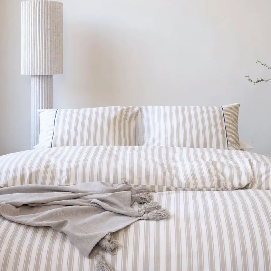 Walra - Dekbedovertrek Refined Lines - 240x220 cm - Zand