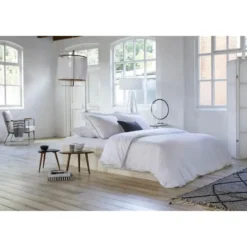 Walra - Dekbedovertrek Subtile Stripes - 240x220 cm - Wit / Antraciet