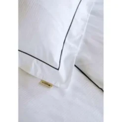 Walra - Dekbedovertrek Subtile Stripes - 240x220 cm - Wit / Antraciet