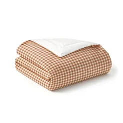 Walra - Dekbed zonder overtrek Cozy Check - 240x220 cm - Bruin / Off White