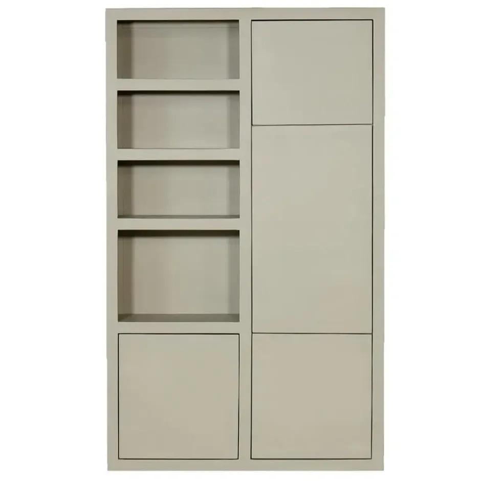 Wandkast Beige Mangohout - 120x45x200cm - Xander