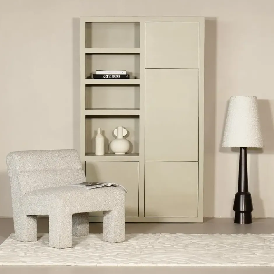 Wandkast Beige Mangohout - 120x45x200cm - Xander
