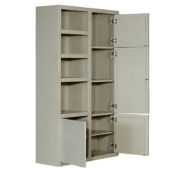 Wandkast Beige Mangohout - 120x45x200cm - Xander