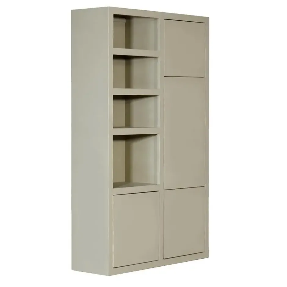 Wandkast Beige Mangohout - 120x45x200cm - Xander