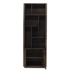 Wandkast Donkerbruin Mangohout - 80x45x220cm - Finn