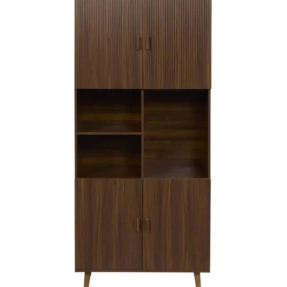Wandkast Imre - walnootkleur - 200x90x40 cm
