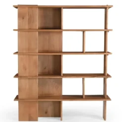 Wandkast Naturel Hout - 150x40x180cm - Lina