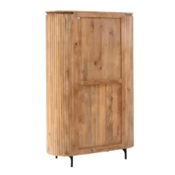 Wandkast Naturel Hout - 115x45x180cm - Solana