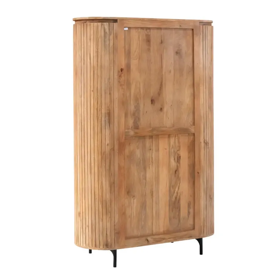 Wandkast Naturel Hout - 115x45x180cm - Solana