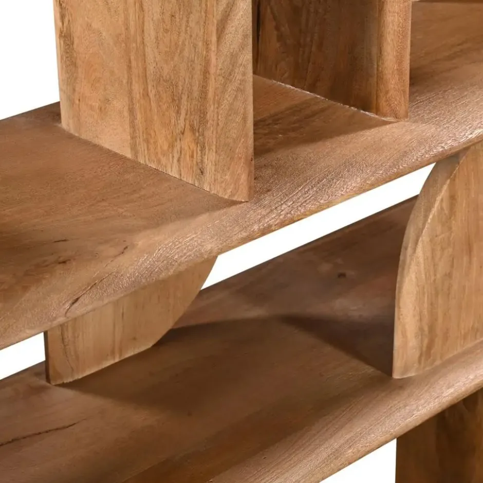 Wandkast Naturel Mangohout - Open - 170x35x140cm - Solis