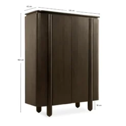 Wandkast Rondo - 150cm Donkerbruin