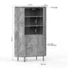 Wandkast Taupe Hout - 115x45x180cm - Solana