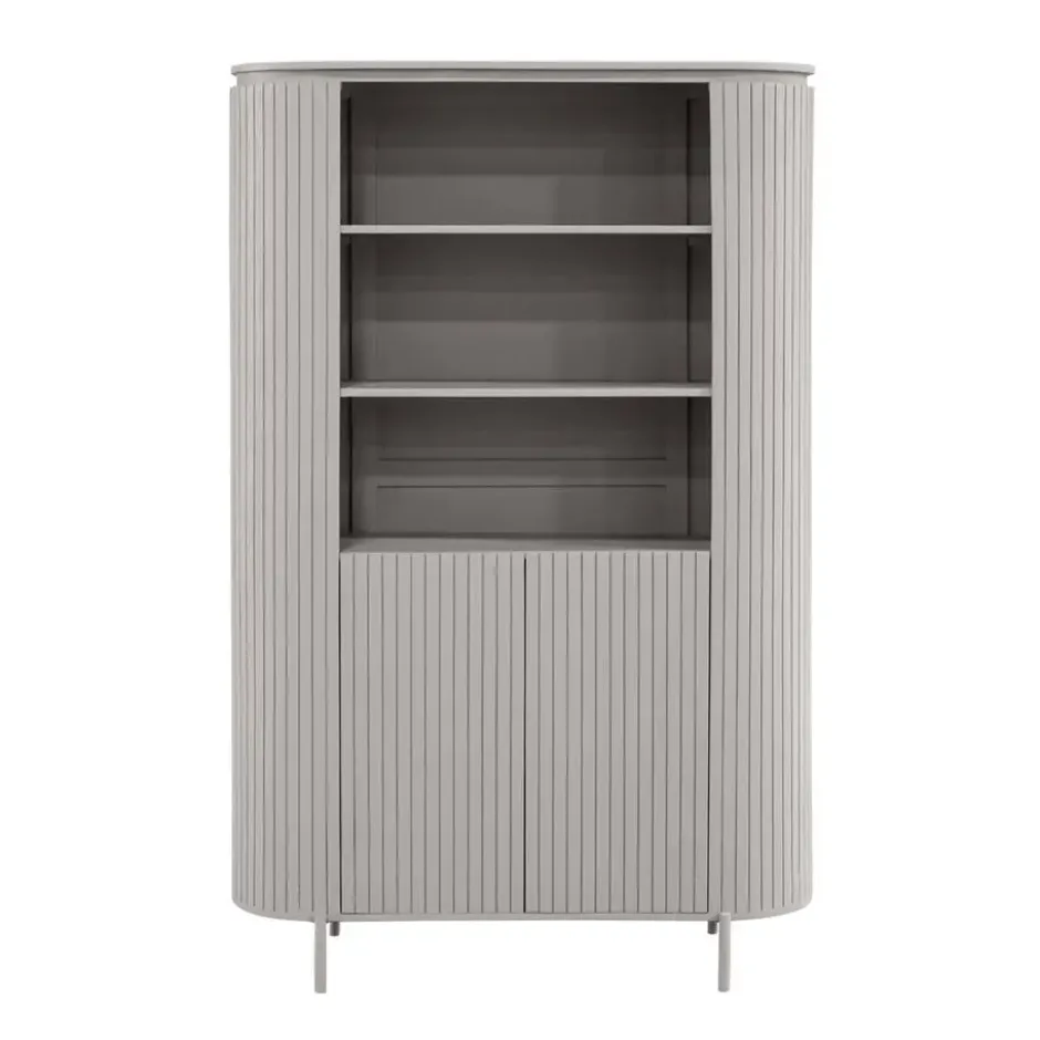 Wandkast Taupe Hout - 115x45x180cm - Solana