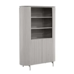 Wandkast Taupe Hout - 115x45x180cm - Solana