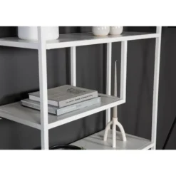 Wandkast Wit Staal - 85x35x190cm - Staal