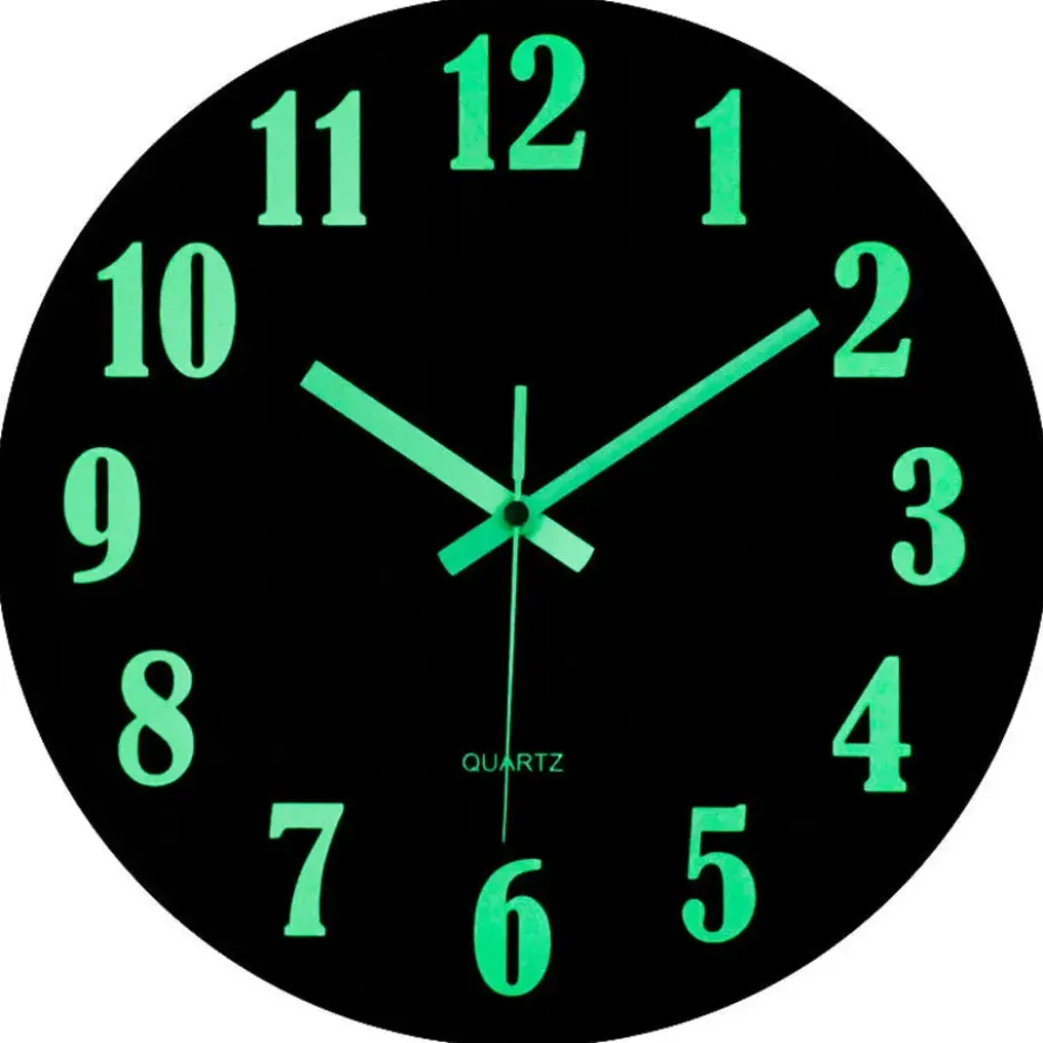 Wandklok glow in the dark 30cm