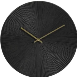 Wandklok Malaga - zwart MDF - Ø40 cm