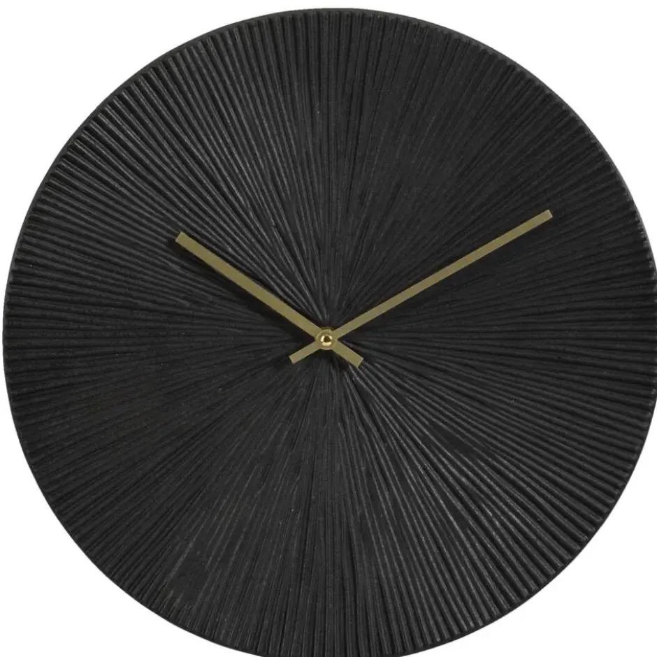 Wandklok Malaga - zwart MDF - Ø40 cm