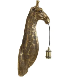Wandlamp Giraffe - Antiek Brons - 20.5x19x61cm