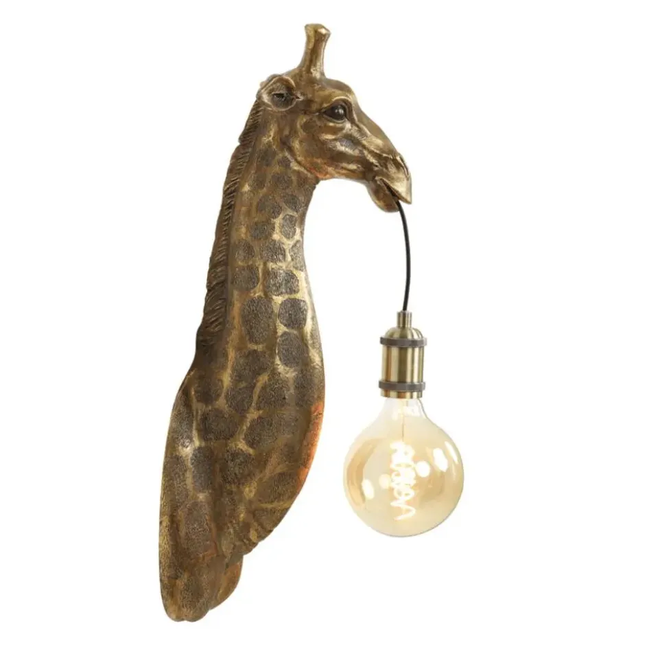 Wandlamp Giraffe - Antiek Brons - 20.5x19x61cm