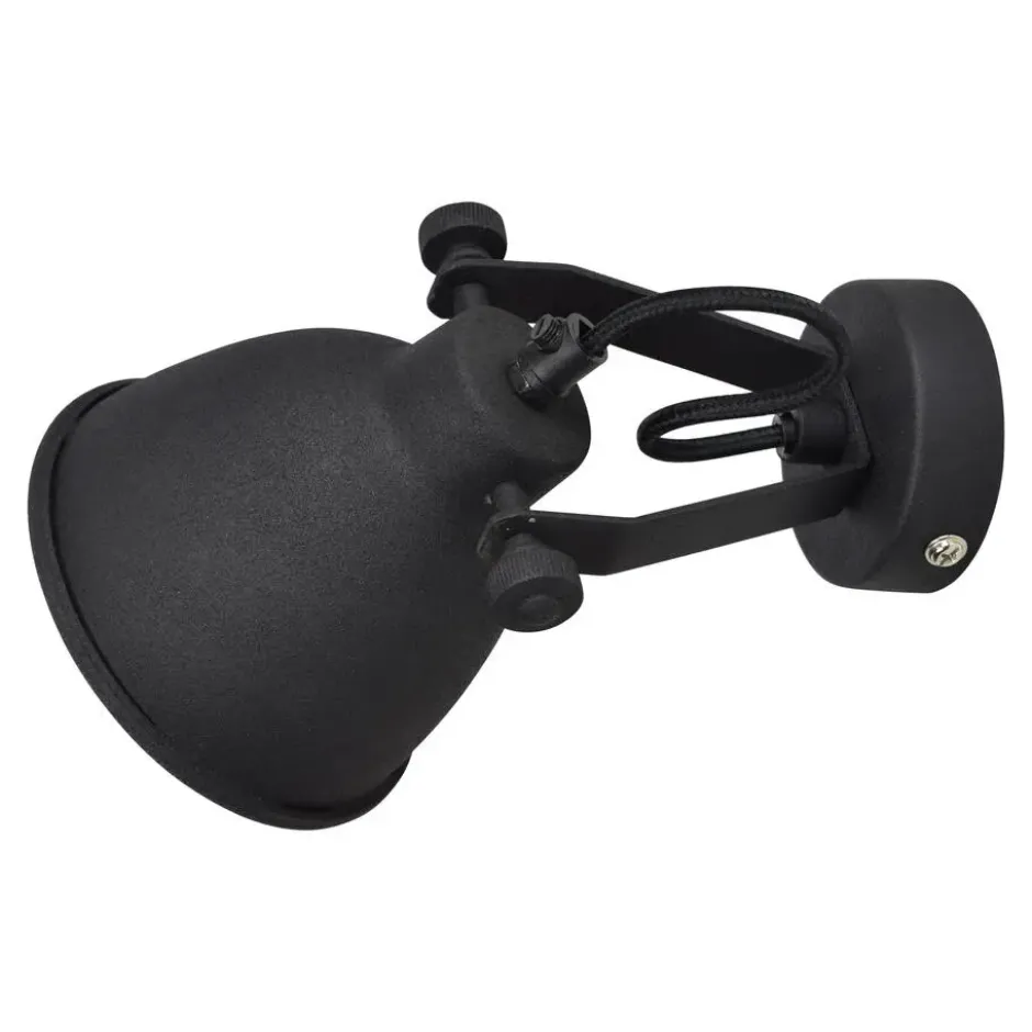 Wandlamp Industrial Ø12cm vintage black