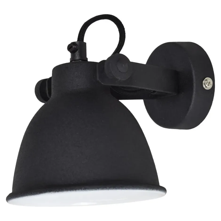 Wandlamp Industrial Ø12cm vintage black