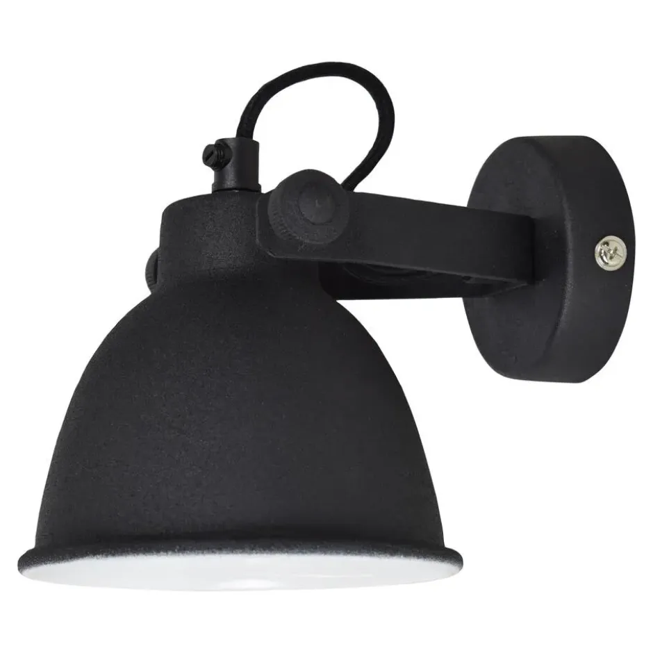 Wandlamp Industrial Ø12cm vintage black