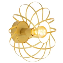 Wandlamp Pamplona E27 - goudkleur - 15xØ30 cm