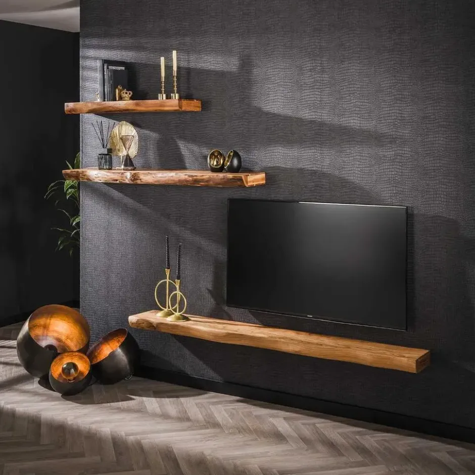 Wandplank Acaciahout 100cm - 100x25x8cm - Plank Tree