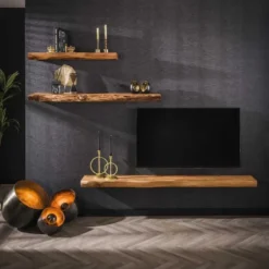 Wandplank Acaciahout 100cm - 100x25x8cm - Plank Tree