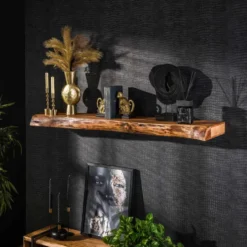 Wandplank Acaciahout 150cm - 150x25x8cm - Plank Tree