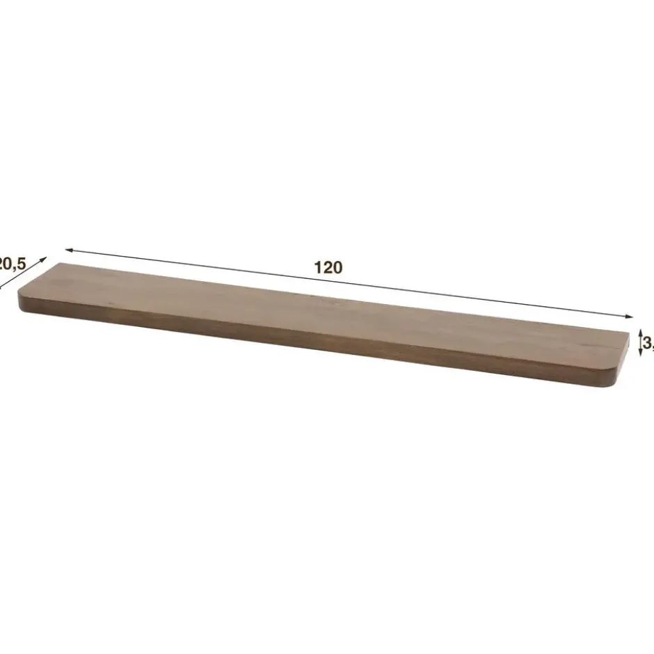 Wandplank Bruin Acaciahout - 120x20x4cm - Carve