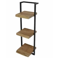 Wandplank Edge 100cm - Acaciahout & Metaal