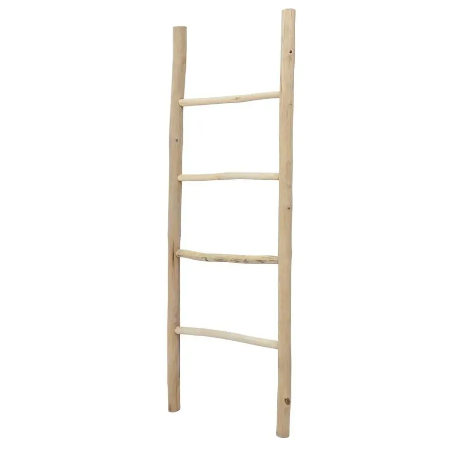 Wandplank ladder 4 niveaus van massief hout